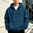 thumbnail image 3 of Jackets for Men Classic Hooded Zip Up Long Sleeve Solid Color Everyday Jacket, 3 of 9