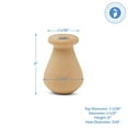 thumbnail image 4 of Small Wood Bud Vase 2 Inch, Pack of 5 Unique Vase, Decorative Vases for Home decor, Unfinished Mini Ornament, by Woodpeckers, 4 of 6