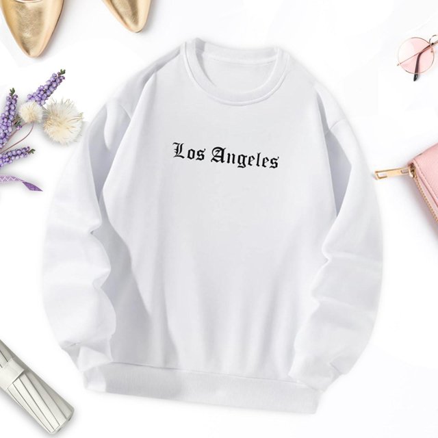 Sudadera para Mujer, Ropa de Calle, Tops Informales Impresos, Sudadera con Cuello Redondo Elegante, Jersey, Sudadera para Desplazamientos, Viajes Al M Yinane Sudadera Mujer