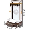 thumbnail image 3 of Customized Handmade Wooden MDF Mandir for Home/Temple Home/Pooja Mandir/Pooja Ghar/ Pooja Mandap/Wall Hanging with Lights ( Color White), 3 of 4