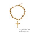 thumbnail image 5 of Pulsera de cuentas budistas retro con cruz de Jesús, pulsera de rosario, cadena de muñeca, 5 of 5