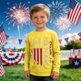 thumbnail image 2 of Byoo Toddler Boy Graphic T-Shirt Casual Letter Print Full Sleeve Crewneck Comfortable Pullover Top Daily T Shirt, 2 of 4