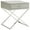 Gray and Chrome, variant on Posh Living Brianna 1-Drawer Nightstand with X-Metal Legs in Gray/Chrome