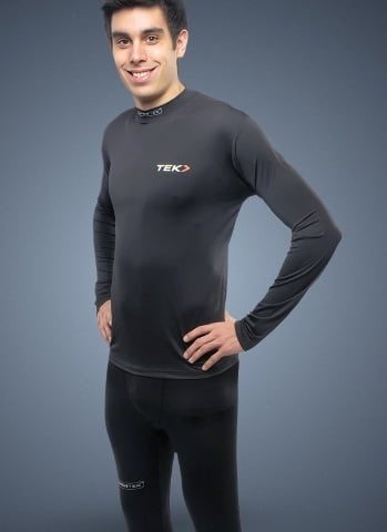 S-XL PowerTek V3 2-Piece Junior Compression Base Layer Long Sleeve Shirt /& Pant