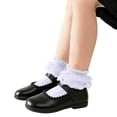 thumbnail image 3 of Niños No Show Calcetines Niñas Color Sólido Medio Tubo Princesa Calcetines, Calcetines Deportivos Cómodos Sueltos para Estudiantes, 3 of 7