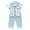 Light Blue, variant on TOOYOU Girls Silk Satin Pajamas Short Sleeve Button Down Shirt Tops + Long Pants Sleepwear Solid Color Children Pj's For Daily Size 2-3 Years