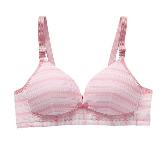 Levmjia Women's Bras Wireless Lace Striped Printed Comfortable Non Padded Everyday Wear Adjustable Straps Push Up Underwire Free Breathable T Shirt Bra Daily Wear