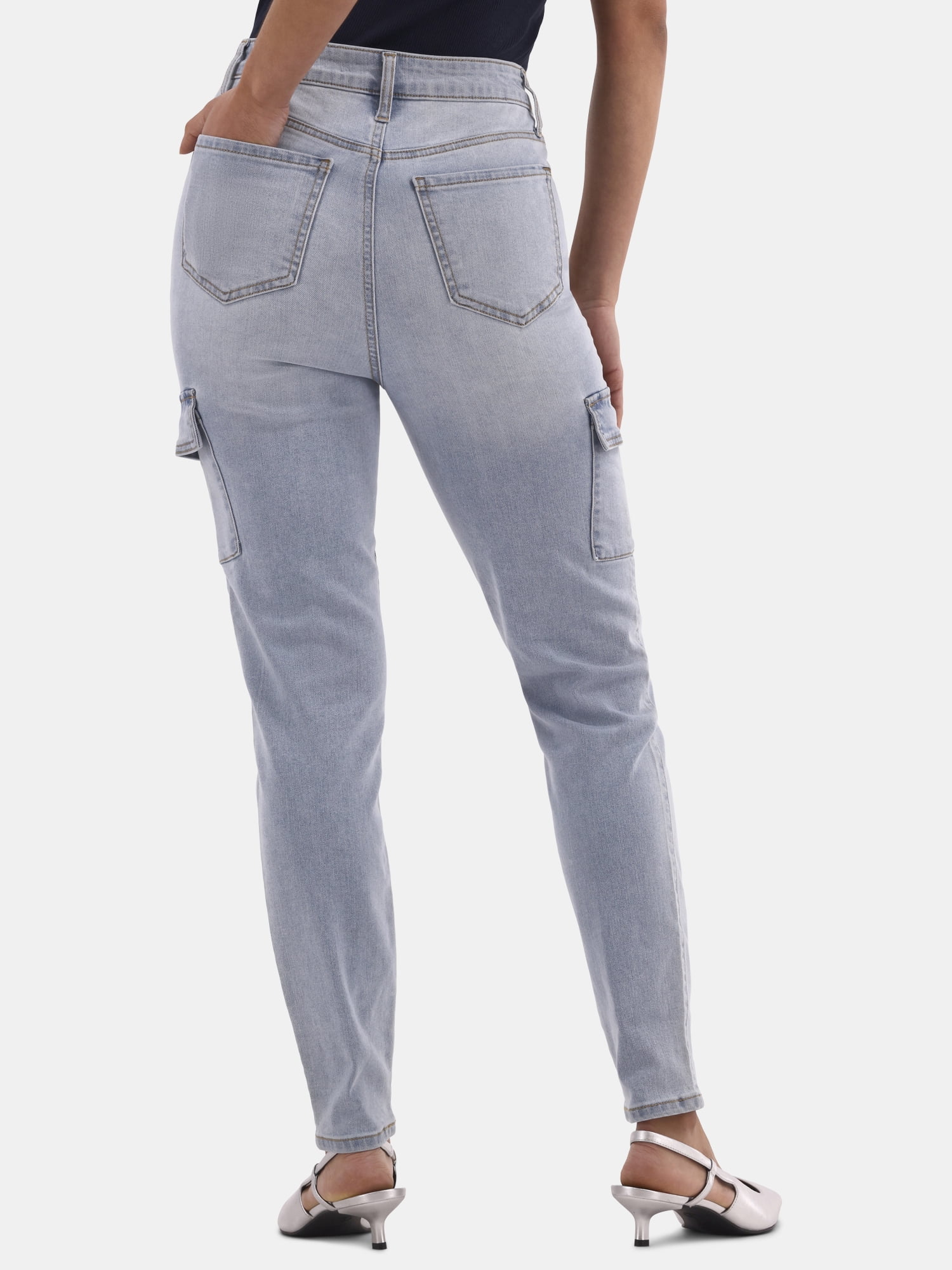 No Boundaries Cargo Skinny Jeans, 28'' Inseam, Women's