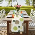 thumbnail image 4 of Table Runners 90 Inches Long Dress Scarves, Abstract Geometric Farmhouse Coffee/Dining/Kitchen Table Runner for Living Room, Farmhouse Vintage Polka Dot Green 13x90 Inch, 4 of 9