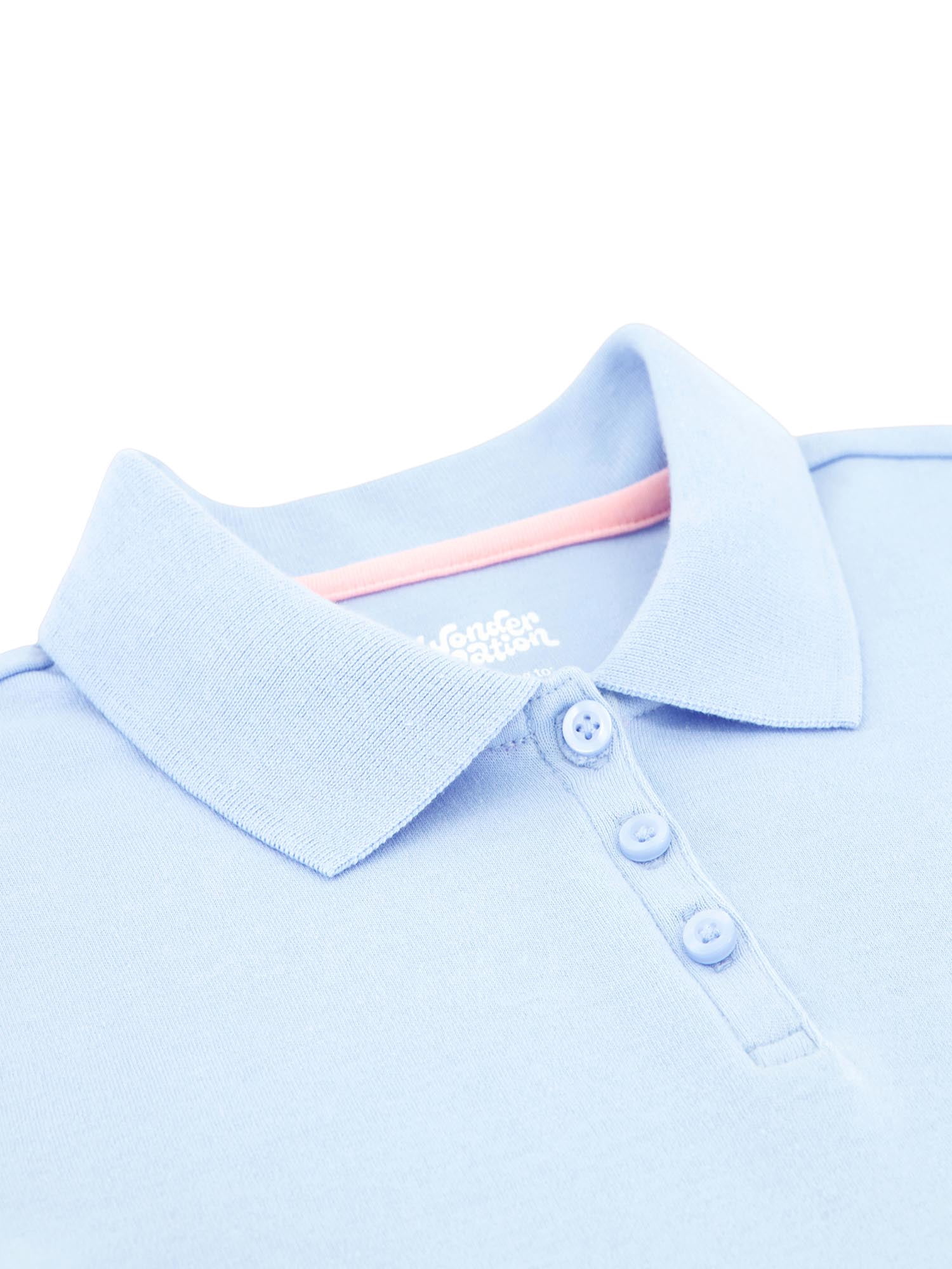 Wonder Nation Girls Polo Shirt with Short Sleeves, Sizes XS-XXL