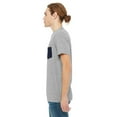 thumbnail image 3 of The Bella + Canvas Mens Jersey Short Sleeve Pocket T-Shirt - ATH HTHR/ NAVY - XL, 3 of 4