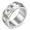 Silver-Straight-Flush, variant on BQJ Unisex Mahjong Spinner Ring in Stainless Steel, 9mm Rotating Tile Symbol Band with Two Pattern Options, US Sizes 6-12, Playful Gift for Friends on Game Night