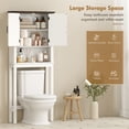 thumbnail image 4 of HOMCOM Armoire de Rangement au-Dessus de la Toilette avec Barre Inférieure Réglable, Blanc, 4 of 10