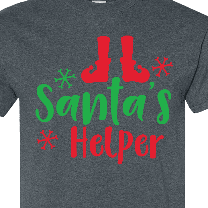 Inktastic Santa's Helper, Elf Shoes, Snowflakes, Christmas T-Shirt