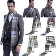 thumbnail image 2 of Mens Scotland Soft Scarf Wool Check Plaid Winter Warm Shawl Neck Wrap Long Scarf, 2 of 5