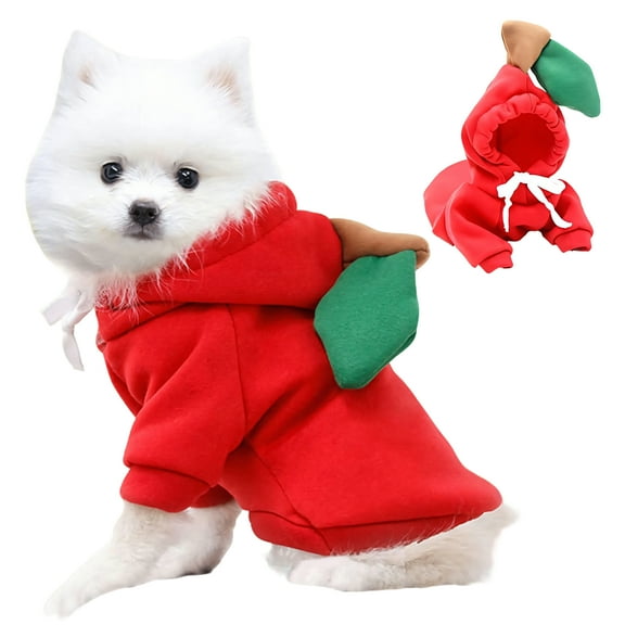 GASTROPOD Dog Halloween Costumes,Whimsical Pet Halloween Costumes,Cotton Apple Costume Small Dog Halloween Costumes,Red,S