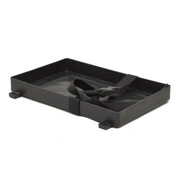 TH Marine Boat Battery Tray BH24P | W/ Straps Matte Black Plastic