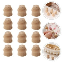 Tineasur Wooden Mini Table Legs 12Pcs Dollhouse Accessories