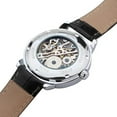 thumbnail image 6 of FORSINING Mens Skeleton Automatic Mechanical Watch Black Leather Strap Analog Gift Luxury, 6 of 7