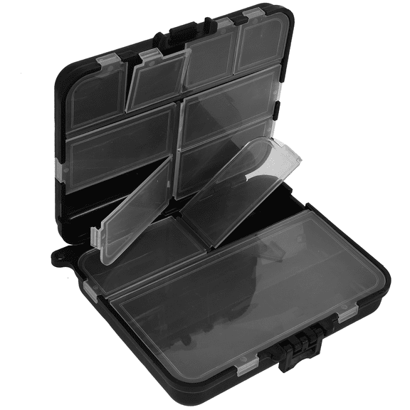 MIPCASE Ice Fishing Accessories Fishing Tackle Kit Box Black Plastic Equipment 1Pcs