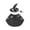 Black, variant on Gold Print Wizard Hat & Cape Pet Set, Comfortable Seasonal Outfit for Small Medium Large Dogs & Cats for Party Photo Dress-Up