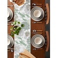 thumbnail image 2 of ERUNPONLY Sage Green Coastal Table Runner - 48 Inch Long Summer Lobster Coral Nautical Cotton and Linen Blended Dress Scarves Farmhouse Table Runner for Kitchen Dining, Coffee Table, 13" x 48", 2 of 8