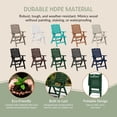 thumbnail image 3 of WestinTrends Azura HDPE Adjustable Highback Folding Outdoor Patio Dining Chairs Set of 2, Dark Green, 3 of 13