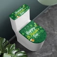 thumbnail image 2 of HELLHERO Toilet Seat Protector & Toilet Lid Cover and Toilet Tank Lid Cover with Soft Elastic Fabric for Easy Care, Stretch Fit Beer Clover, 2 of 8