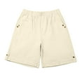 thumbnail image 4 of Summer Shorts for Women 2025, Athletic Shorts for Women,Women's Casual Shorts Elastic Waist Comfortable Pocket Summer Loose Fit Pure Solid Knee Length, 4 of 8