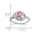 thumbnail image 2 of Primal Gold 14 Karat White Gold 5x3mm Oval Pink Sapphire and Diamond Ring, 2 of 3