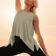 thumbnail image 6 of Stichou Women's Workout Back Open Tops 2026 Summer Fashion Tank Top Movement Womens Athletic Shirts Gym Khaki L, 6 of 7