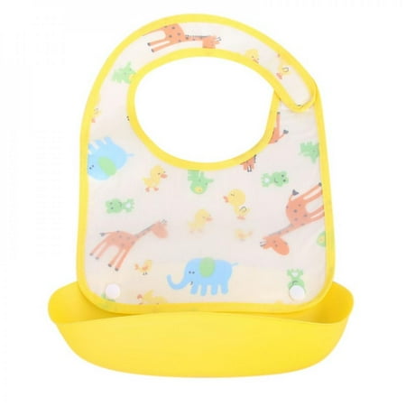 

Clearance! Baby Boys Girls Cartoon Cute Novelty Bibs Kids No Wash Detachable Pocket EVA Waterproof Bib Saliva Towel 0-3T