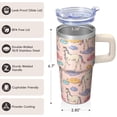 thumbnail image 3 of 20OZ Cute Unicorn Travel Tumbler with Handle and Straw Double Wall Stainless Steel Insulated Cup Coffee Mug Perfect Gifts for Women Mom Friends on Birthday Christmas Thanksgiving, 3 of 6