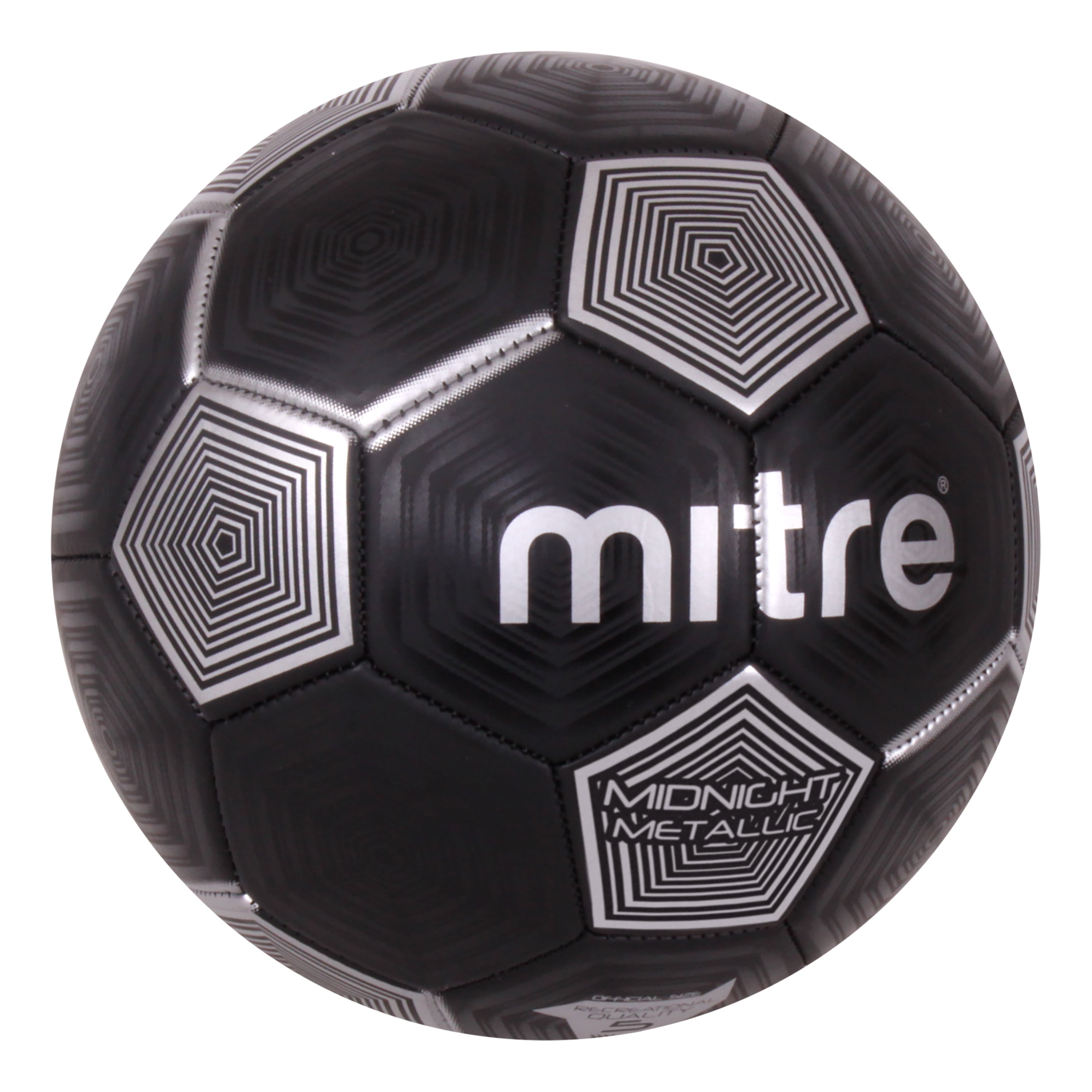 Mitre Midnight Metallic Black Soccer Ball Size 5 for sale online 