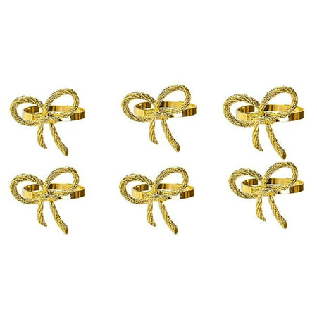

Butterfly Napkins Rings Set of 6 Gold Napkin Rings Holder for Wedding Christmas Family Gathering Table Decoration.