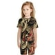 thumbnail image 5 of Balery Gothic Eastern Floral Skull Conjunto de Pijama Infantil de Manga Corta con Estampado – Ropa de Dormir de Algodón Suave-X-Large, 5 of 5