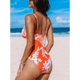 thumbnail image 3 of Women's One Piece Swimsuit Tummy Control V Neck Bathing Suits, 3 of 6