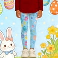 thumbnail image 4 of HXWCHs Girls Cozy Pants Easter Print Stretchy Athletic Casual Leggings for toddler Kids Playwear Comfortable Soft Base Layer Pants 9-10Years Light Blue, 4 of 5