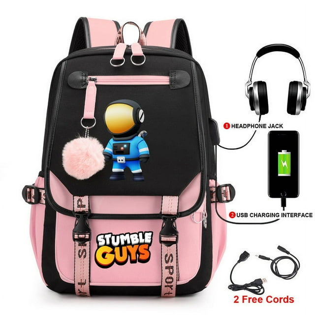 Tripping Peoplestumble guysSurrounding le Jeu Sac à Dos Étudiant Sac d'École Mode Sac à Dos Ordinateur Taille Moyenne 24