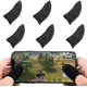 thumbnail image 1 of Juegos de fundas para dedos de controlador de juego móvil [paquete de 6], antisudor, juego de dedos de palancas de mando de tiro sensible para cuchillos fuera/reglas de supervivencia-negro brillar Juguete, 1 of 4