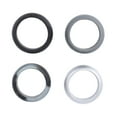 thumbnail image 1 of OULII 4PCS Couples Silicone Rings Black Waterproof Gym Rings Simple Design, 1 of 4