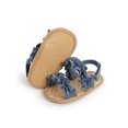thumbnail image 2 of Kmbangi Baby Girls Summer Sandals Anti-Slip Soft Sole Ruffle Flat Shoes Toddler First Walker 0-18M, 2 of 7