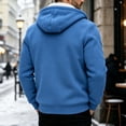 thumbnail image 4 of Enjoytime Fall Winter Hoodies for Men Long Sleeve Zip Up Jacket Fleece Lined Warm Soft Oversized Sweatshirt with Pocket, 4 of 8