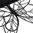 thumbnail image 3 of LuxenHome Brown Wood Black Metal Butterfly Accent Table, 3 of 14