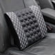 thumbnail image 5 of Cojín de masaje para asiento de coche con soporte lumbar | Masajeador de espalda con vibración y calefacción de 12 V para conducir | Tela y cuero rojo y blanco | Alivio del dolor de cintura en, 5 of 8