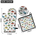 thumbnail image 6 of Dinosaurs Volcano Palm White Pattern Kitchen Oven Mitt and Pot Holder Sets 4 Pcs for Baking, Cooking and Grilling, Heat Resistant Up To 392 °F, 6 of 7