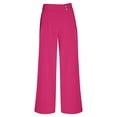 thumbnail image 4 of AINIYS Women's Business Casual Outfits Lightweight Deep V Neck Long Sleeve Shirt and Wide Leg Pants Suit Set Hot Pink XXXL, 4 of 9
