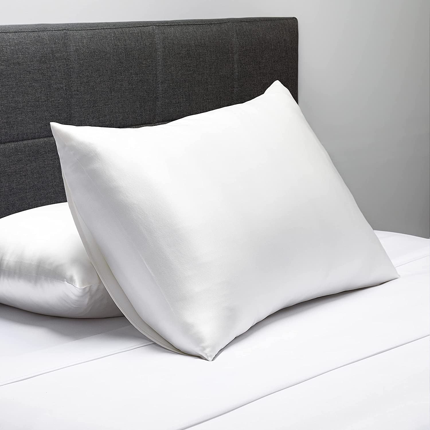 Fishers Finery 30mm 100% Pure Mulberry Silk Pillowcase (White, King)