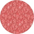 thumbnail image 1 of Ahgly Company Machine Washable Indoor Round Transitional Red Area Rugs, 3' Round, 1 of 7