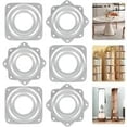 thumbnail image 1 of Plato giratorio de 360 grados, 6 piezas, plato giratorio de metal Lazy Susan, plato giratorio para TV Lazy Susan, plato giratorio de 4 cuadrados con rodamiento de bolas para muebles de oficina, 1 of 5